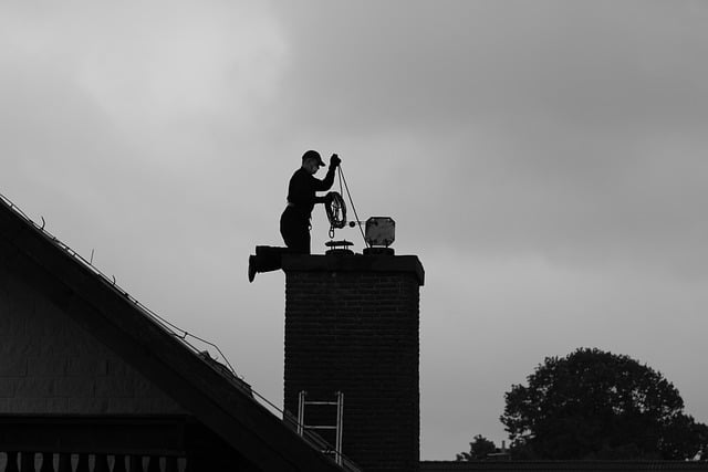 Schoorsteenveger in Middelburg