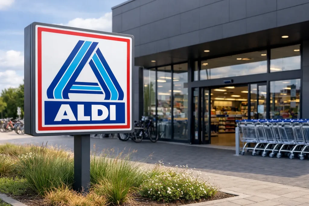Aldi supermarkt in Middelburg overdag