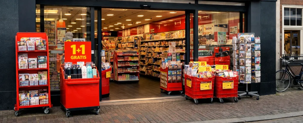 Voorkant van een Kruidvat winkel in Middelburg overdag