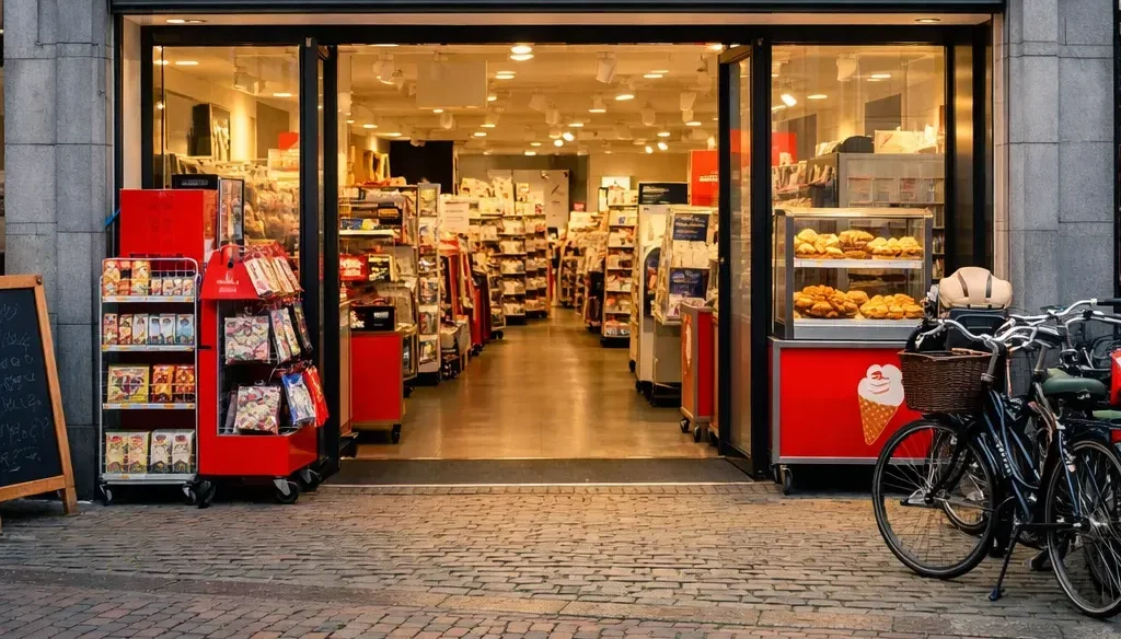 HEMA winkel met rode gevel in Middelburg