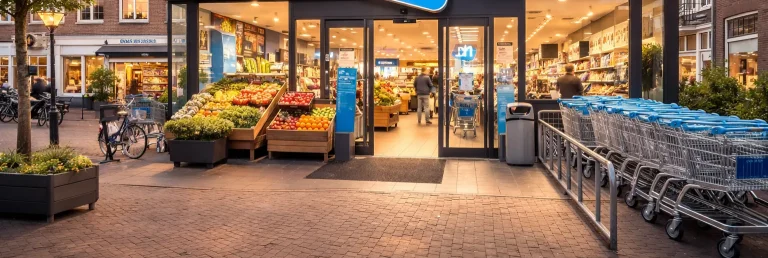Albert Heijn supermarkt in Middelburg buitenaanzicht